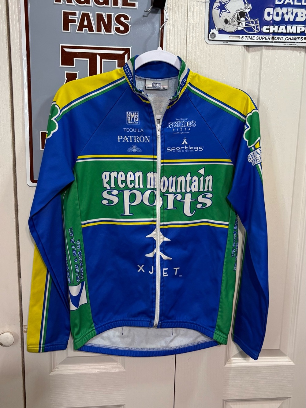 SMS Santini Men’s Blue & Green Cycling Jacket